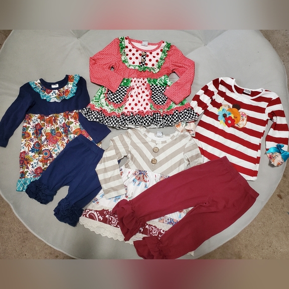 Dash of glitter Size Medium Size 3T Lot of 6 items 2 Complete Outfits EUC - Picture 2 of 12